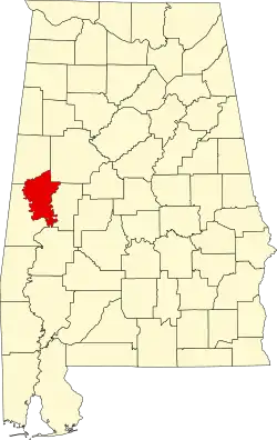 State map highlighting Greene County