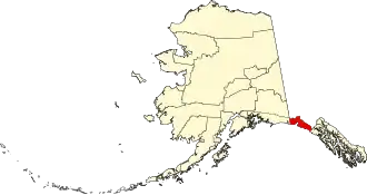 State map highlighting Yakutat