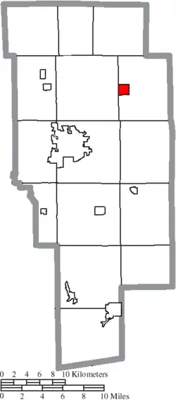 Location of Polk in Ashland County