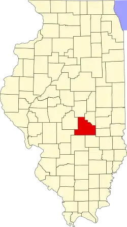 State map highlighting Shelby County
