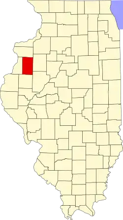 State map highlighting Warren County