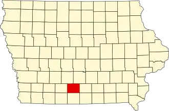 State map highlighting Clarke County