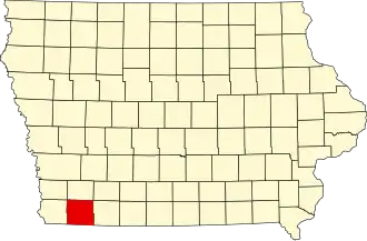 State map highlighting Page County