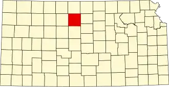 State map highlighting Osborne County