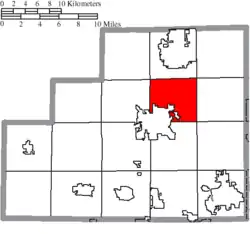 Location of Medina Township in Medina County