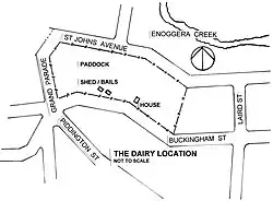 Map of Peake's Dairy Farm. Attribution: Morris Moorhouse