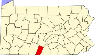 State map highlighting Fulton County