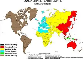 Location of Sunda Empire