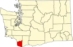State map highlighting Clark County