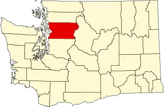State map highlighting Snohomish County