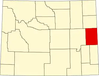 Niobrara County map