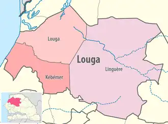 Location in the Louga region