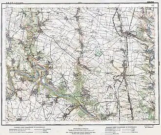 Mukhavka on the topographic map of the Polish Republic in 1923