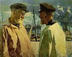 Marcel Couchaux, Pêcheurs à Honfleur, 1920