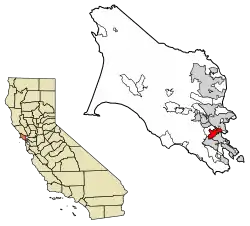 Location of Larkspur in Marin County, California