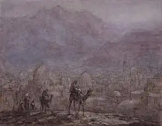 Camel Riders in the Mountains