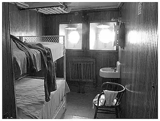 Interior view of cabin aboard SS William G. Mather Maritime Museum