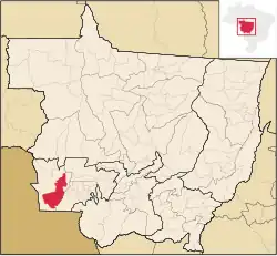 Location of Pontes e Lacerda