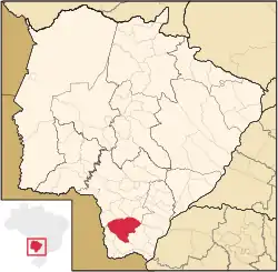 Location in Mato Grosso do Sul state