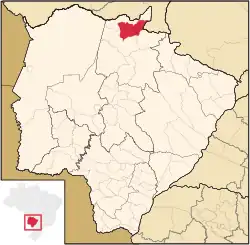 Location in Mato Grosso do Sul state