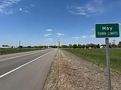 The highway into May from the east, April 2024