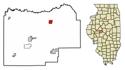Location in Menard County, Illinois