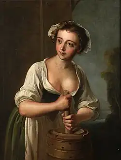 Rural Life: The Industrious Dairymaid, circa 1740, Private Collection
