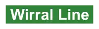 The words "Wirral Line" in white over a green background.