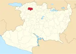 Location in Michoacán