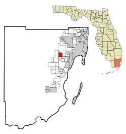 Location in Miami-Dade County and the state of Florida