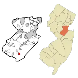 Location in Middlesex County and the state of New Jersey