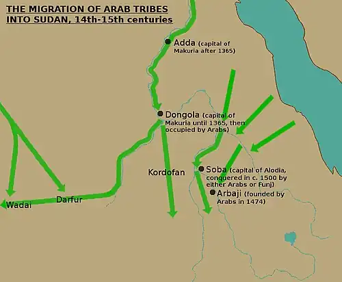 A map of Sudan, Eritrea, Djibouti and northern Ethiopia.