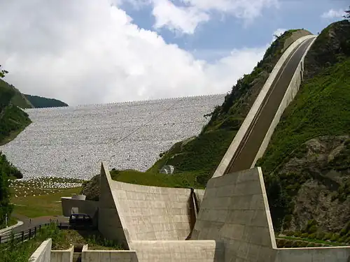 The upper Minamiaiki Dam of the Kannagawa Hydropower Plant