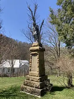 1920 monument to Mingo people along Mingo Flats Road