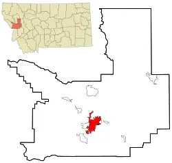 Location in Missoula County, Montana