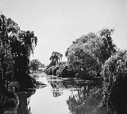 Molonglo River at Acton in 1920, prior to the damming of the river to form Lake Burley Griffin
