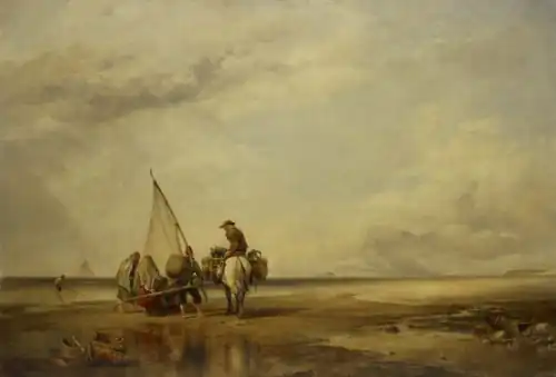 Mont St Michel Shrimpers by Edward William Cooke