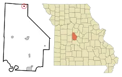 Location in Morgan County and the state of Missouri