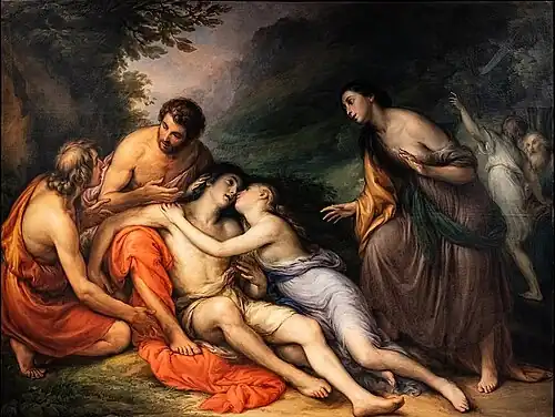 The death of Aminta, oil on canvas (1832)