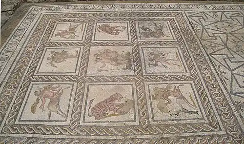 Detail of the Mosaic Floor of the House of the Planetarium