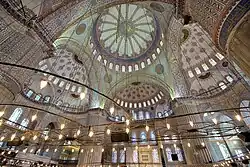 Interior of the Sultan Ahmed Mosque (1609–1617)