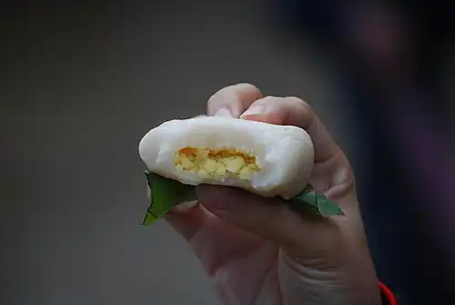 Mung bean cake at Bắc Hà Sunday Market in Vietnam