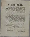 Murder poster 1796, using one inline initial.
