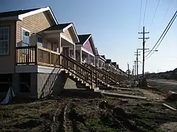 Some of the early houses built at Musicians' Village, in the Upper Ninth Ward