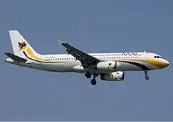 Myanmar Airways International Airbus A320 Spijkers
