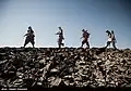 A group of NAJA border guard rangers patrolling on the Iran-Pakistan border