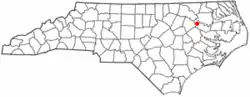 Location in North Carolina