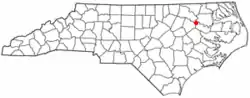 Location in North Carolina