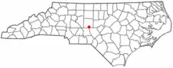 Location of Seagrove, North Carolina
