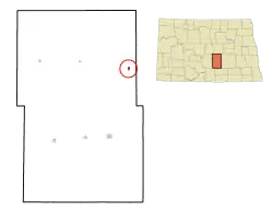 Location of Pettibone, North Dakota